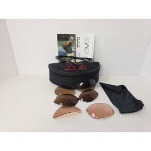 NYX glasses interchangeable lenses w/ case sunglasses black Italy golf sport